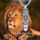 Sterling Silver Bear Lion Eagle Compass Tree of Life Bullet Urn Necklaces for Ashes