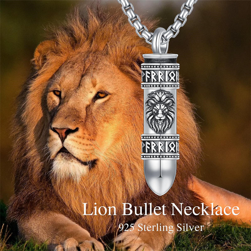 Sterling Silver Bear Lion Eagle Compass Tree of Life Bullet Urn Necklaces for Ashes