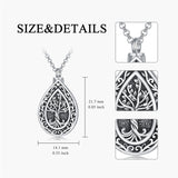 Sterling Silver Personalized Engraved Tree of Life Urn Necklace for Ashes