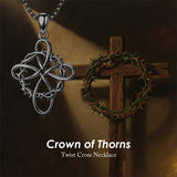 Sterling Silver Nial Cross David Pendant Necklace