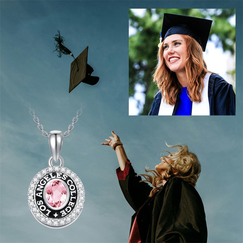 Sterling Silver Personalized Class Pendant Photo Lockets Necklace