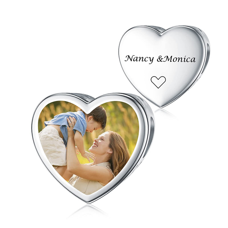 Sterling Silver Personalized Photo Charm Beads