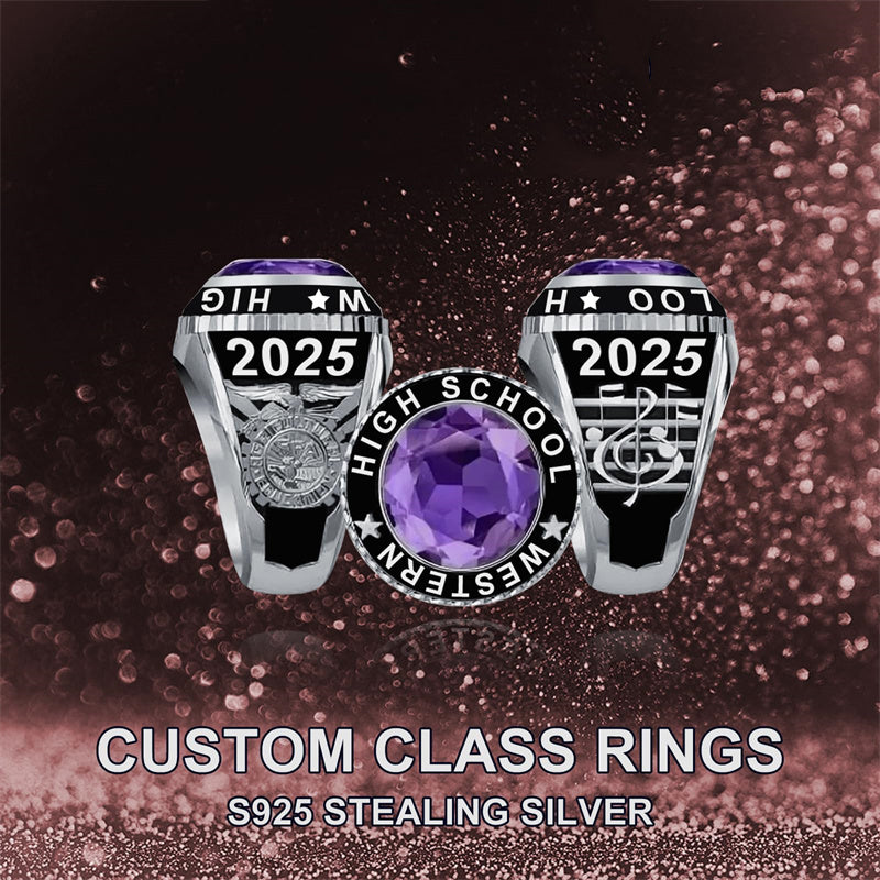 Sterling Silver Personalized  Engraved 2025 Class Ring