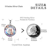Sterling Silver Crystal Sisters Pendant Necklace