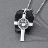 Sterling Silver 12 Constellation Cross Pendant Necklace