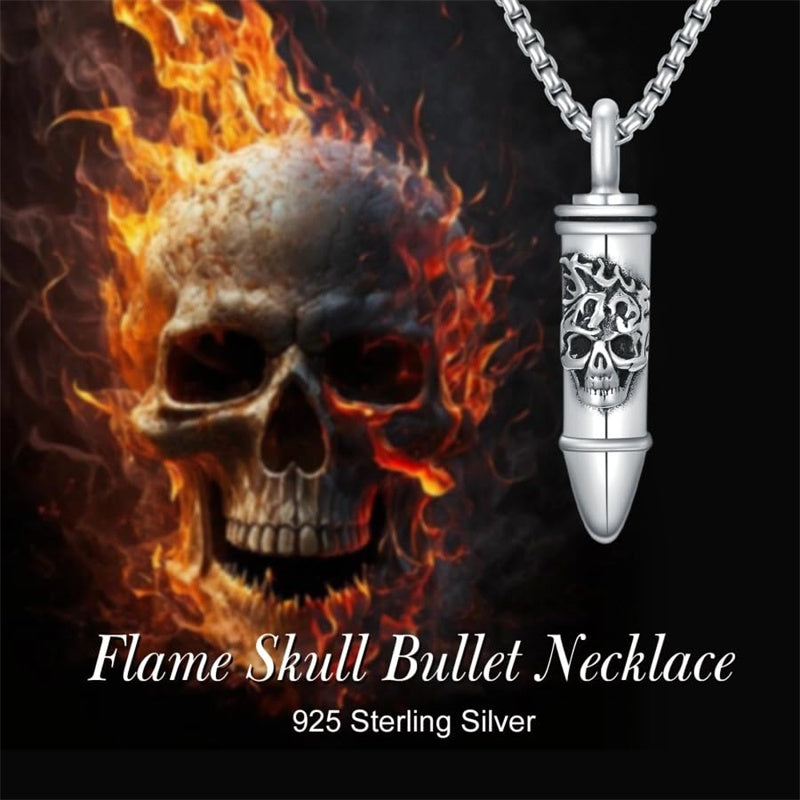 Sterling Silver Phoenix Skull  Scorpion Wolf Bullet Urn Necklace for Ashes