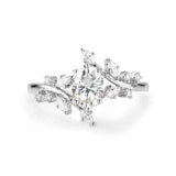 Sterling Silver 10K14K 18K Gold Oval Cut Moissanite/Lab Grown Diamond Engagement Ring