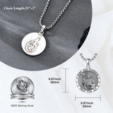 Sterling Silver Saint  Michael Christopher Sebastian Jude Gabriel Anthony Religious Pendant Necklace