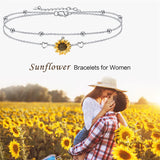 Sterling Silver Sunflower Bracelet
