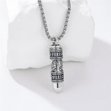 Sterling Silver Bear Lion Eagle Compass Tree of Life Bullet Urn Necklaces for Ashes