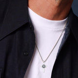 Sterling Silver 12 Constellation Cross Pendant Necklace