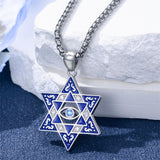 Sterling Silver Star of David, Evil Eye, Tree of Life, Cross Lion, Chai Pendant Necklace