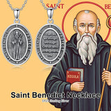 Sterling Silver St Anthony Francis Joseph Peregrine Raphael Sebastian Medal  Protection Pendant Necklace