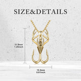 Sterling Silver Antler Pendant Necklace for Men