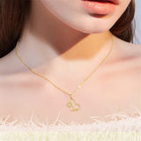 14K Gold Sunflower Heart Pendant Necklace