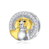 Sterling Silver Personalized Dog Breed Photo Charm Beads