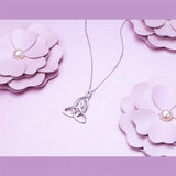 Sterling Silver Celtic Knot Mother and Child Pendant Necklace