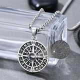 Sterling Silver Compass Pendant Necklace Graduation Jewelry Gift