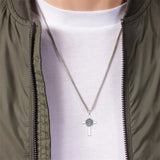 Sterling Silver 12 Constellation Cross Pendant Necklace