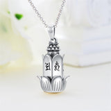 Sterling Silver Om Mani Padme Hum Urn Necklaces for Ashes