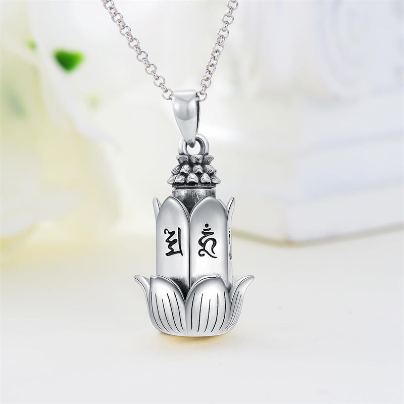 Sterling Silver Om Mani Padme Hum Urn Necklaces for Ashes
