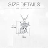 Sterling Silver Highland Cow Necklace