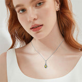 Sterling Silver TearDangle Birthstone Urn Necklace for Ashes