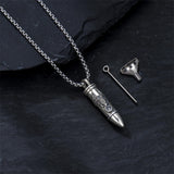 Sterling Silver Phoenix Skull  Scorpion Wolf Bullet Urn Necklace for Ashes