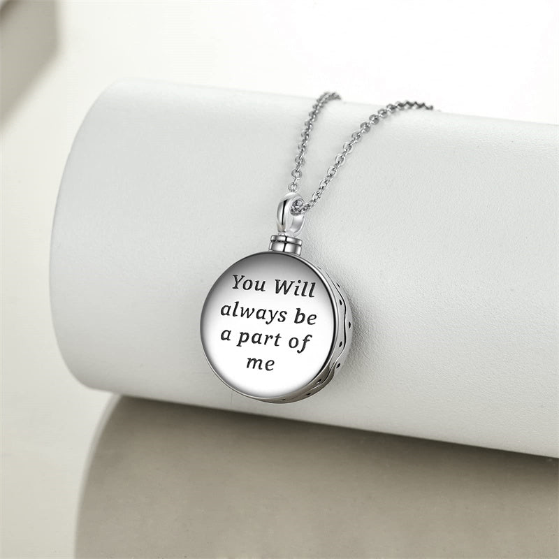 Sterling Silver Tree of Life Urn Necklaces Abalone Opal Shell Cremation Jewelry for Ashes