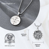 Sterling Silver Saint  Michael Christopher Sebastian Jude Gabriel Anthony Religious Pendant Necklace