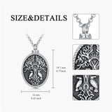 Sterling Silver Personalized Engraved Tree of Life Urn Necklace for Ashes