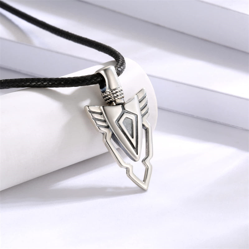 Sterling Silver Arrow Celtic Knot Cross Wolf Urn Necklace for Ashes