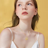 14k Gold Birth Flower Pendant Necklace