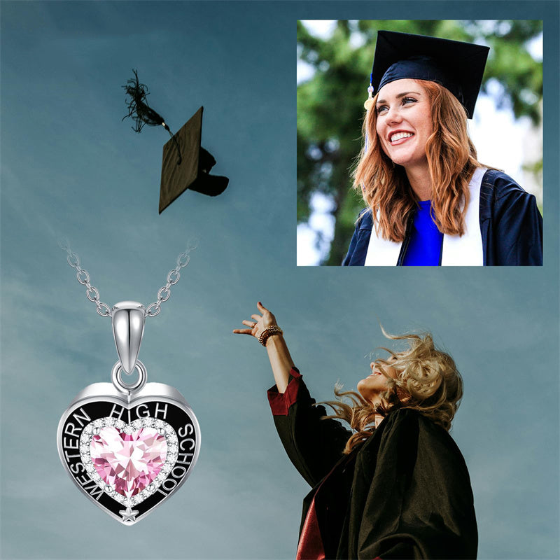 Sterling Silver Personalized Class Pendant Photo Lockets Necklace