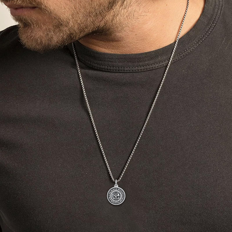 Sterling Silver Memento Mori& Gothic Skull Urn Necklace For Ashes