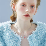 Sterling Silver Moonstone   Cardinal Pendant Necklace