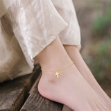 14k Yellow Gold Cross Bracelet