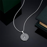 Sterling Silver Memento Mori Skull Pendant Necklace