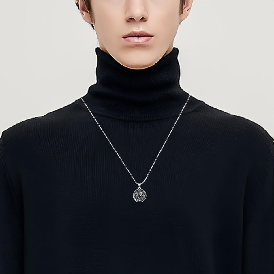 Sterling Silver Memento Mori& Gothic Skull Urn Necklace For Ashes