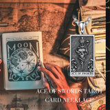 Sterling Silve Sun Moon Star Strength Lovers Death Devil Fool Tarot Card Pendant Necklace