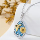 Sterling Silver Turquoise Butterfly Dragonfly Bee Hummingbird Ladybug Pendant Necklace