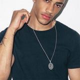 Sterling Silver St Anthony Francis Joseph Peregrine Raphael Sebastian Medal  Protection Pendant Necklace