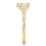 Sterling Silver Heart Shaped Moissanite Engagement Wedding Ring