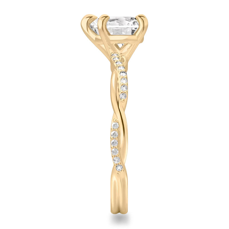 Sterling Silver Heart Shaped Moissanite Engagement Wedding Ring