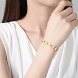 Sterling Silver Daisy Flower Bracelet