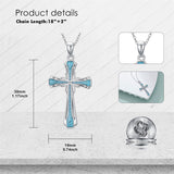 Sterling Silver Turquoise Cross Bear Claw Cowboy Boot Pendant Necklace