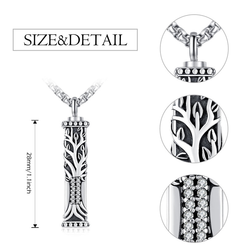 Sterling Silver Tree of Life Urn Necklace for Ashes
