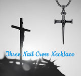 Sterling Silver Crucifix Jesus Pendant Necklace Cross Necklace