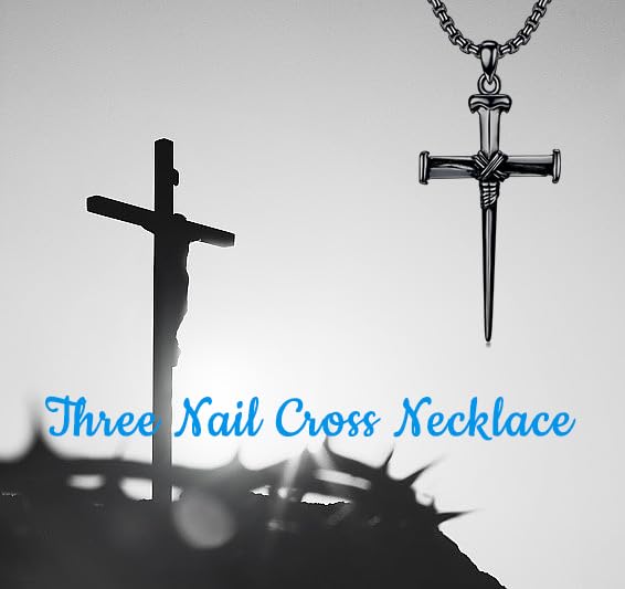 Sterling Silver Crucifix Jesus Pendant Necklace Cross Necklace