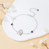 Sterling Silver 12 Birthstones Father Daughter Bracelet Gift for Daughter